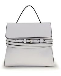 Moschino - White Calf Leather Bos Taurus Handbag - Lyst