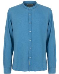 Fred Mello - Light Blue Linen Shirt - Lyst