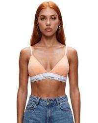 Calvin Klein - Orange Cotton Bra - Lyst