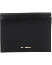 Jil Sander - Black Leather Cardholder - Lyst