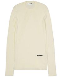 Jil Sander - Logo Fitted Jumper - Lyst