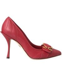 Dolce & Gabbana - Devotion Leather Heels Pumps Shoes - Lyst