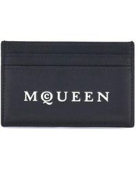 McQueen - Black Calf Leather Bos Taurus Wallet - Lyst