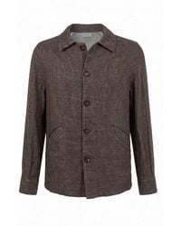 Malo - Grey Linen Men's Jacket - Lyst