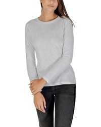ARMANI EXCHANGE - White Cotton Long Sleeve T - Lyst