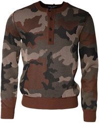 Dolce & Gabbana - Camouflage Pullover Sweater - Lyst