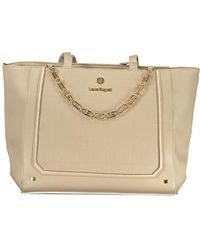 Laura Biagiotti - Beige Pvc Handbag - Lyst