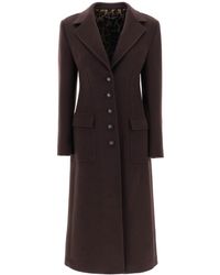 Dolce & Gabbana - Shaped Coat In Wool And Cashmere - Lyst