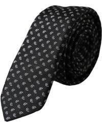 Dolce & Gabbana - Jacquard Patterned Silk Adjustable Tie - Lyst