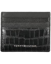 Tommy Hilfiger - Black Leather Mens Wallet - Lyst