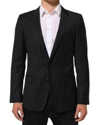 Dolce & Gabbana - Stripes Martini 1 Button Suit Blazer Co+Wv - Lyst
