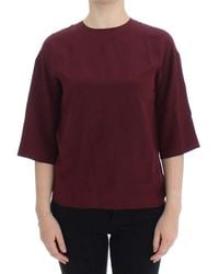 Dolce & Gabbana - 3/4 Sleeve Silk Blouse - Lyst