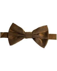 Dolce & Gabbana - Men Brown 100% Silk Adjustable Neck Papillon Bow Tie - Lyst