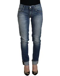 Acht - Sleek Skinny Low Waist Denim Jeans - Lyst