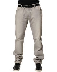 Dolce & Gabbana - Light Cotton Straight Denim Trouser Jeans - Lyst