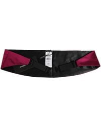 Dolce & Gabbana - Burgundy 100% Silk Belt Waist Cummerbund - Lyst