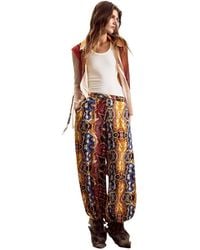 Desigual - Orange Viscose Casual Pants - Lyst