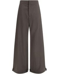 Sa Su Phi - Gray Cotton Casual Pants - Lyst