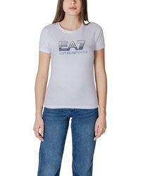 EA7 - Cotton T-Shirt - Lyst