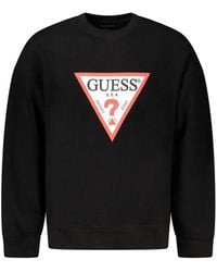Guess - Black Cotton Sweater - Lyst