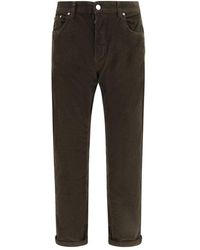 PT Torino - Brown Cotton Casual Pants - Lyst