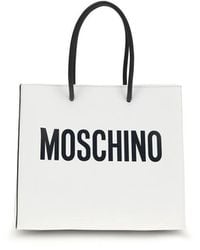 Moschino - White Calf Leather Bos Taurus Handbag - Lyst