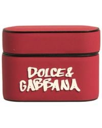 Dolce & Gabbana - Pvc Embossed Logo Plaque Holder Airpods Case Polycarbonate Tu Accessory - Lyst