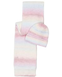 Pieces - Multicolor Marabou Beanie - Lyst