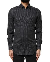 Dolce & Gabbana - Patterned Cotton Dress Shirt - Lyst
