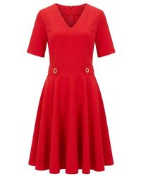 Trussardi - Red Poliestere Dress - Lyst
