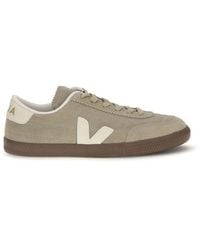 Veja - Bicolor Suede Leather Low Top Sneakers - Lyst