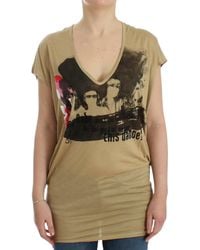 CoSTUME NATIONAL - Beige Motive Print T - Lyst