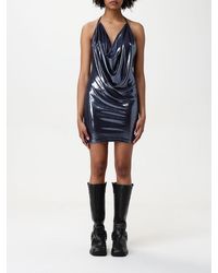 Aniye By - Metallic Cowl Neck Mini Dress - Lyst
