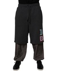 Dolce & Gabbana - Layered Sweatpants With Embroidered Logo - Lyst