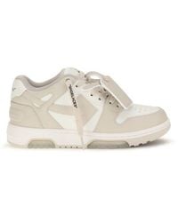 Off-White c/o Virgil Abloh - Beige Calf Leather Bos Taurus Low Top Sneakers - Eu36/us6 - Lyst
