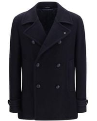 Tagliatore - Blue Wool Oves Aries Coat - Lyst