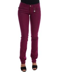 CoSTUME NATIONAL - C'n'c Purple Cotton Stretch Slim Jeans - Lyst