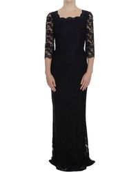 Dolce & Gabbana - Floral Lace Long Ball Maxi Dress - Lyst