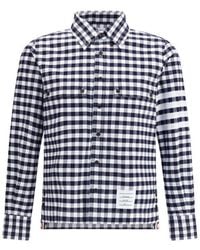 Thom Browne - Vichy Cotton Flannel Shirt - Lyst