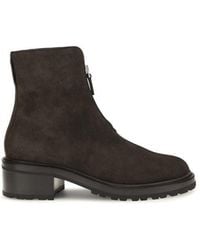 The Row - Brown Suede Leather Ankle Boots - Lyst