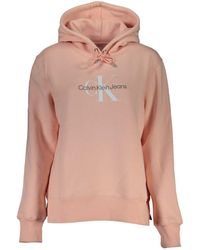 Calvin Klein - Chic Fleece Hooded Sweatshirt With Logo Embroidery - Lyst