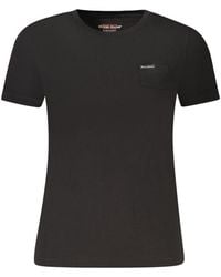 Guess - Black Cotton Tshirt - Lyst