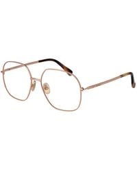 Max Mara - Rose Gold Metal Glasses (frames) - Lyst