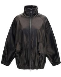 Brunello Cucinelli - Black Lamb Ovis Aries Leather Jacket - Lyst