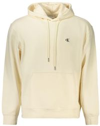 Calvin Klein - Beige Cotton Men's Sweatshirt - Lyst
