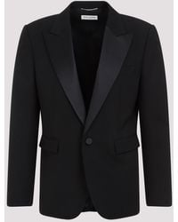 Saint Laurent - Black Tux Wool Jacket - Lyst