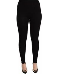 Dolce & Gabbana - High Waist Stretch Pants Tights - Lyst