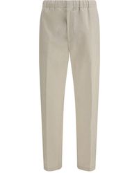 Lardini - Beige Cotton Casual Pants - Lyst