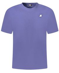 K-Way - Blue Cotton Men T-shirt - S - Lyst