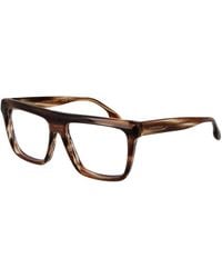 Victoria Beckham - Brown Acetate Glasses (frames) - Lyst
